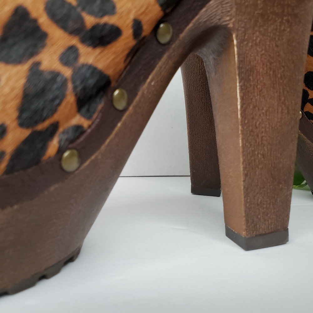 Sam Edelman Faye Clog Leopard Print Size 8 - image 5